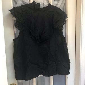 In The Style black ruffle top